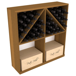 Elementcollection Solid Case Wine Bottle Bin With Top 1 Oak Stained