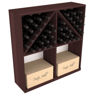 Elementcollection Solid Case Wine Bottle Bin With Top 1 Walnut Stained
