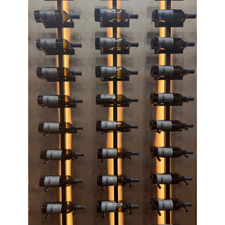 V Bar Floating Wine Rack - Double Spaced Label View Pegs