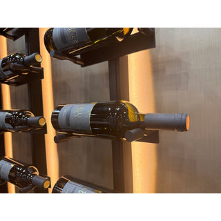 V Bar Floating Wine Rack - Double Spaced Label View Pegs