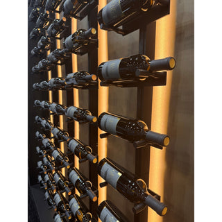 V Bar Floating Wine Rack - Double Spaced Label View Pegs