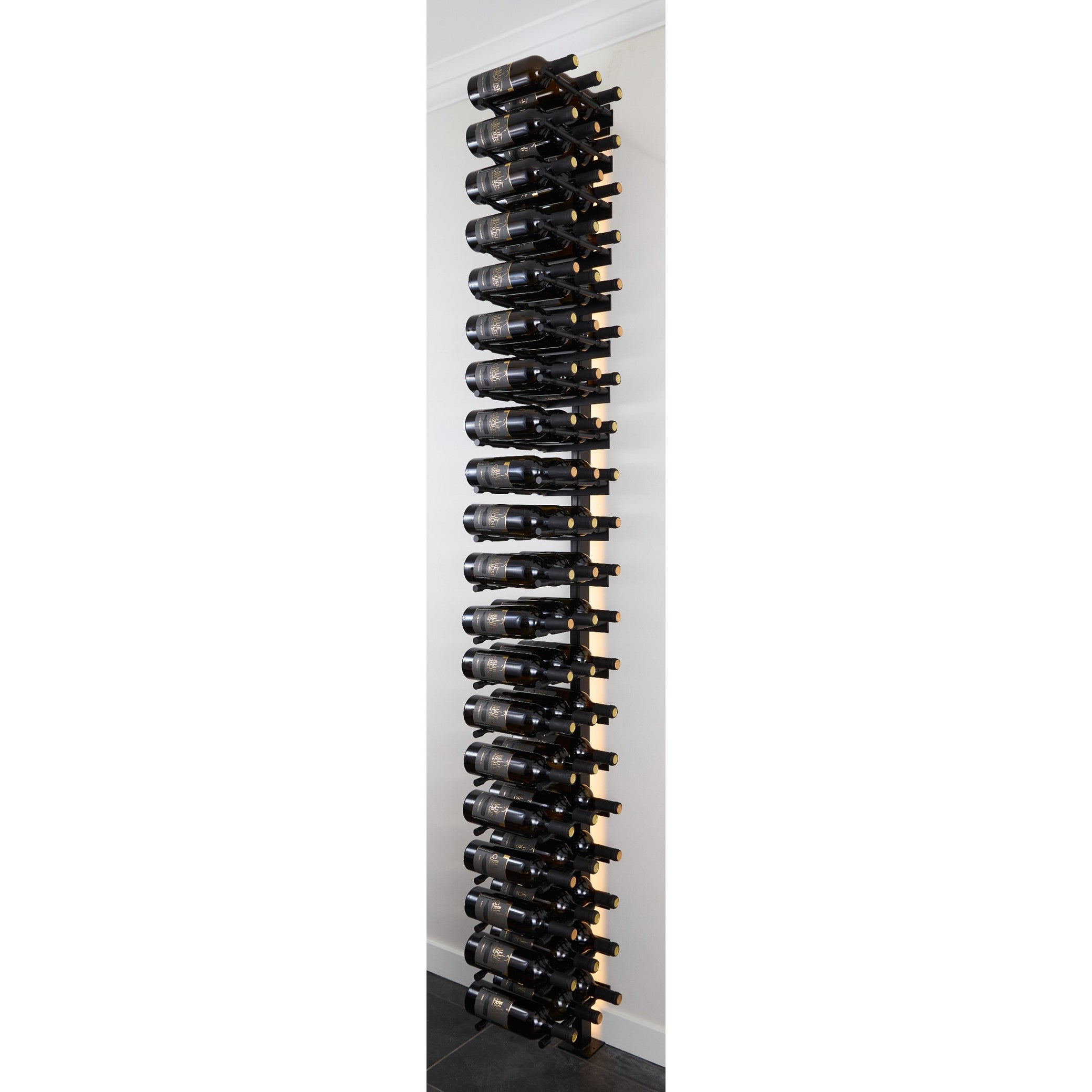 V Bar Floating Wine Rack - Single Spaced Label View Pegs – Blue Grouse ...