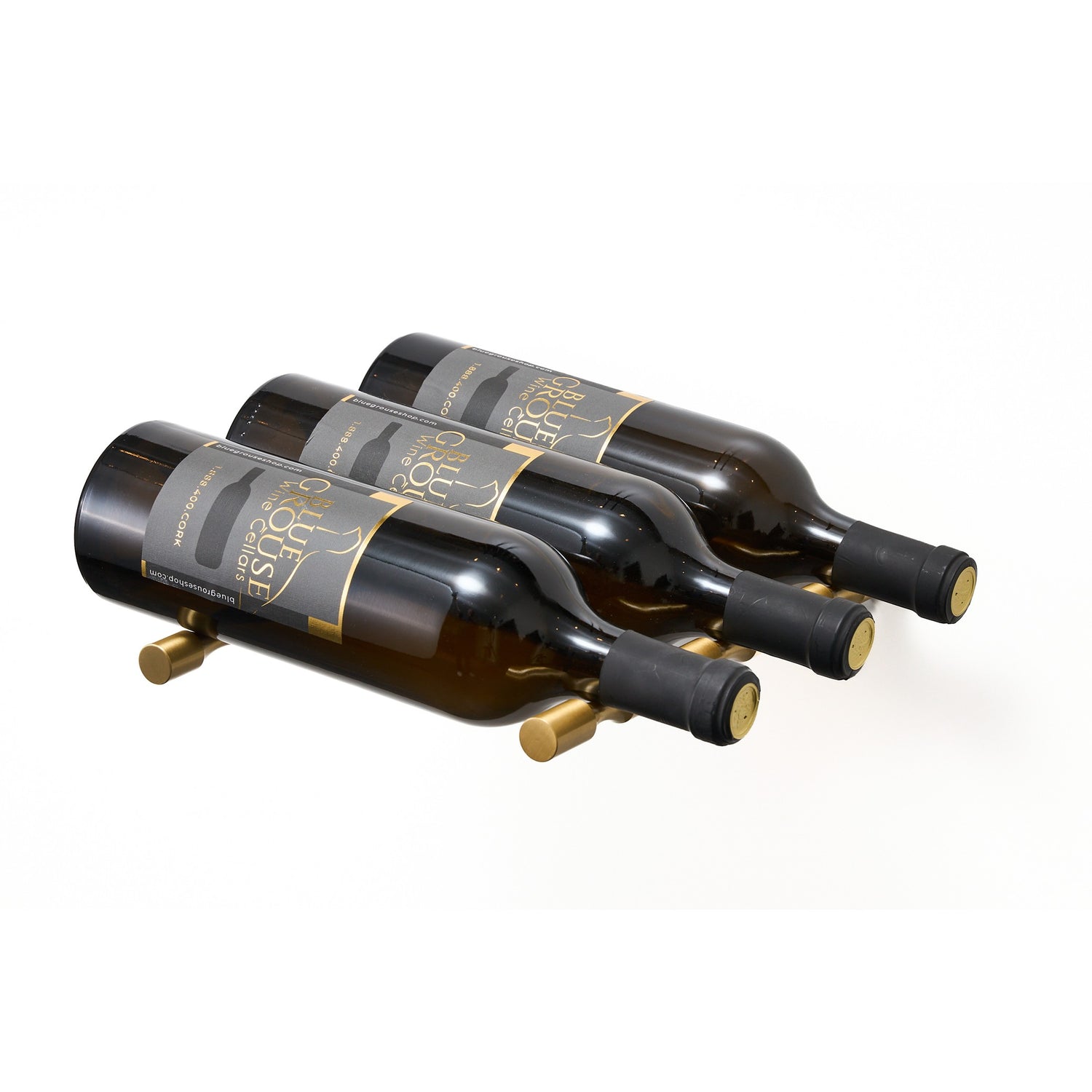 VINdustry Label View Three Bottle Deep Wine Pegs (Pair)