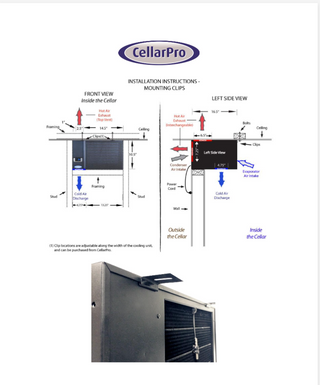 CellarPro 1800QTl-EC Cooling Unit Cooling System installation instructions 