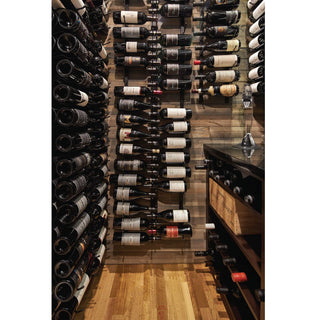 Wall Mounted VintageView Wine Racking in Matte Black Finish