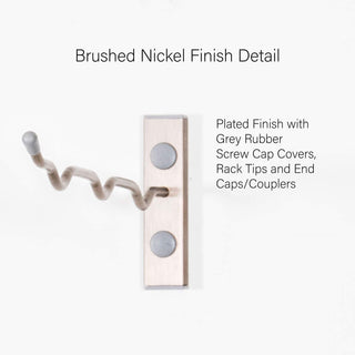 Brushed Nickel Finish Detail for Vintage View Wall Series Wine Rack