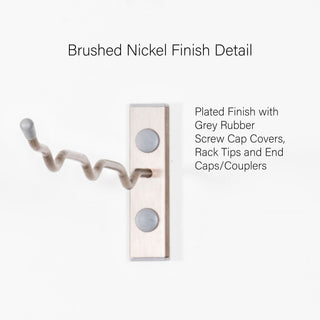 Brushed Nickel Finish Detail for Vintage View Wall Series Wine Rack