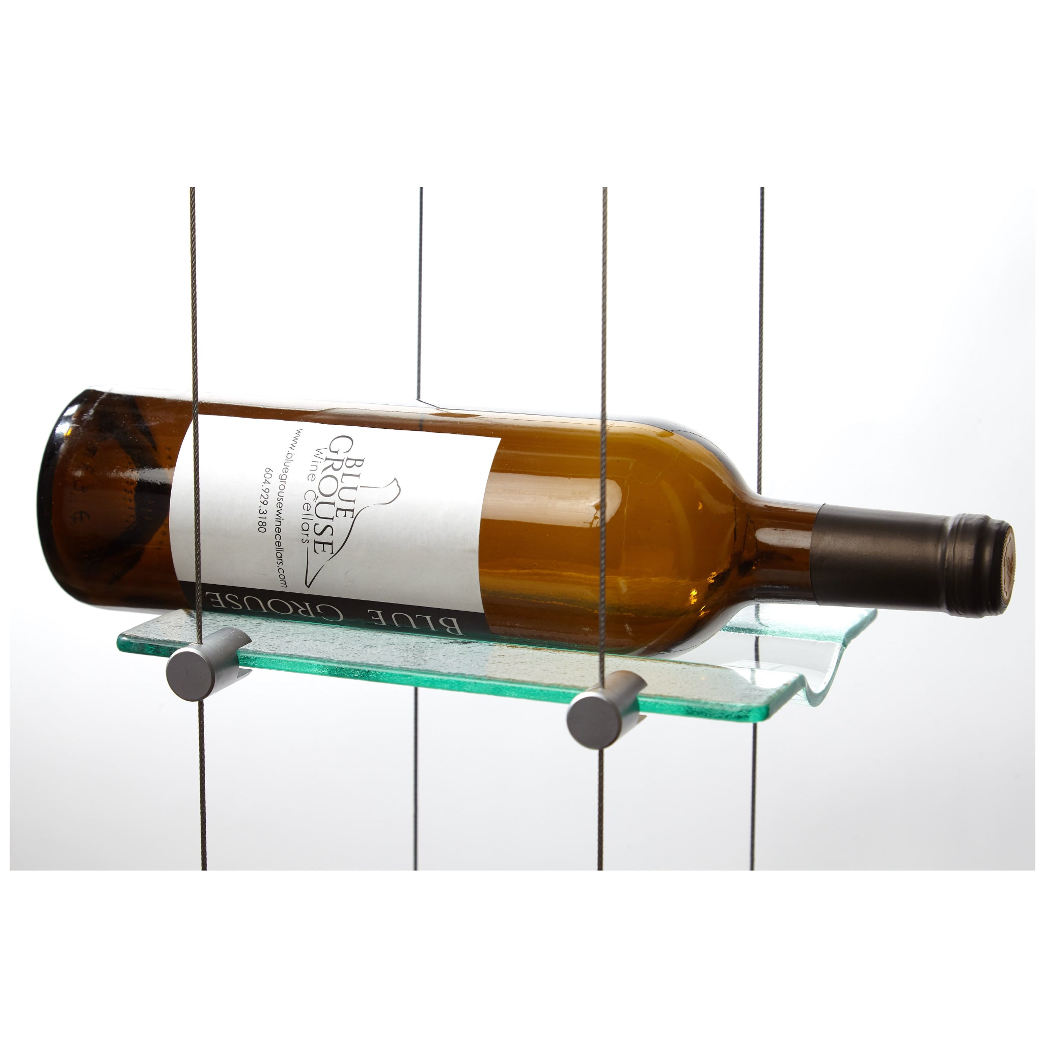 Floating cable wine discount rack