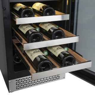 Full extension wine shelves by Cavavin