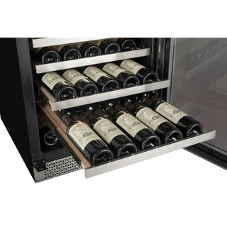 Shelving in Dual Zone Wine Cabinet