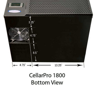 CellarPro 1800XTs-EC Cooling Unit Cooling System bottom view cellar refrigeration 