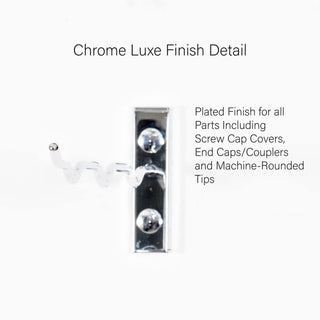 Chrome Luxe Finish Detail for Vintage View Wall Series Wine Rack