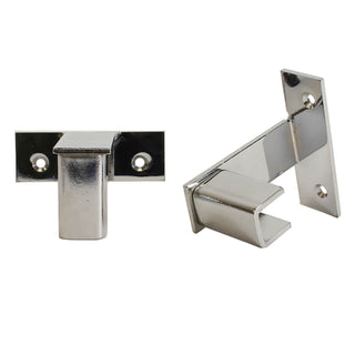 Wall Mounting Brackets for Floor to Ceiling Frame in Chrome Luxe Finish