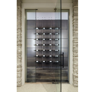 Modern Wine Cellar with Float Cable Wine Racking