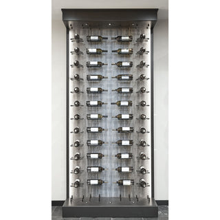 Float Dark Cable and Glass Wine Racking Display