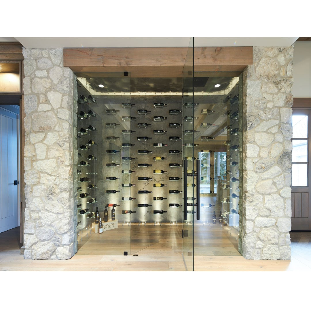 Glass wine cooler discount wall