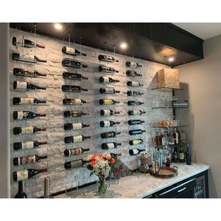 Float Cable Wine Racks Installed in a Bar Area