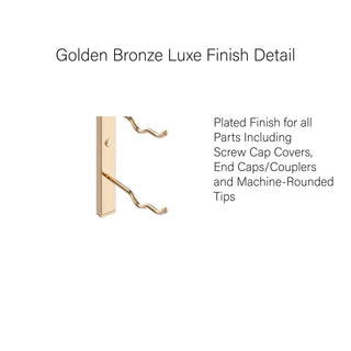 Golden Bronze Luxe Finish Detail for Vintage View Wall Series Wine Rack