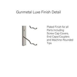 Gunmetal Luxe Finish Detail for Vintage View Wall Series Wine Rack