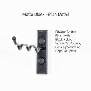 Matte Black Finish Detail for Vintage View Wall Series Wine Rack