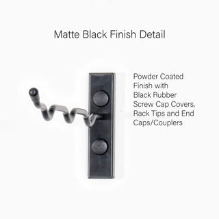 Matte Black Finish Detail for Vintage View Wall Series Wine Rack