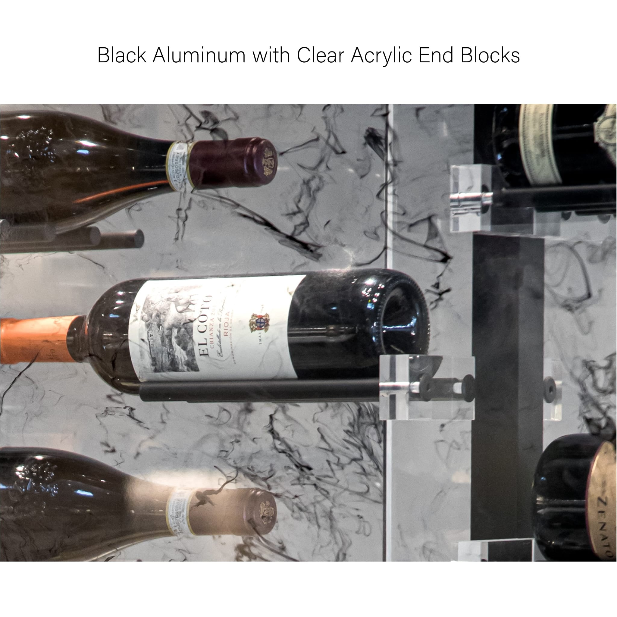 Acrylic wall 2024 wine rack