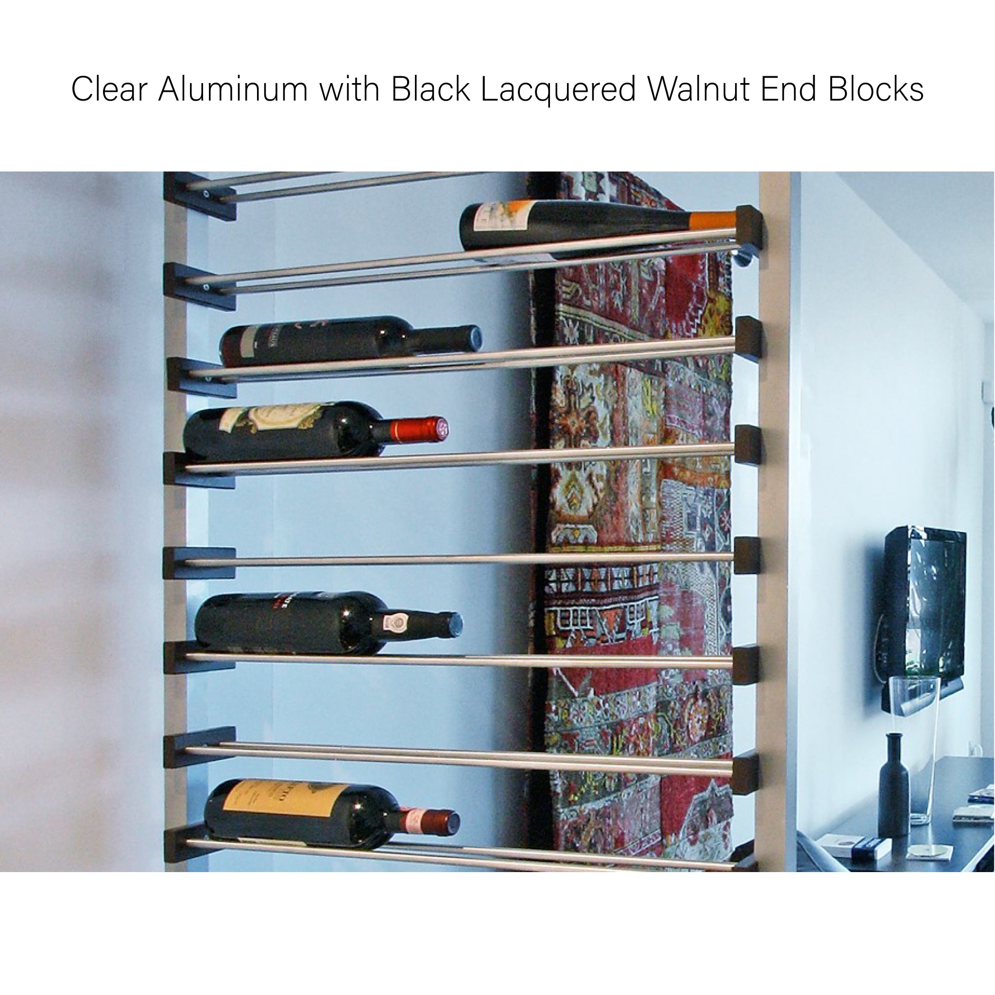 Millesime Streamline Wine Rack - 3 Bottle Deep & 9 Feet High – Blue ...