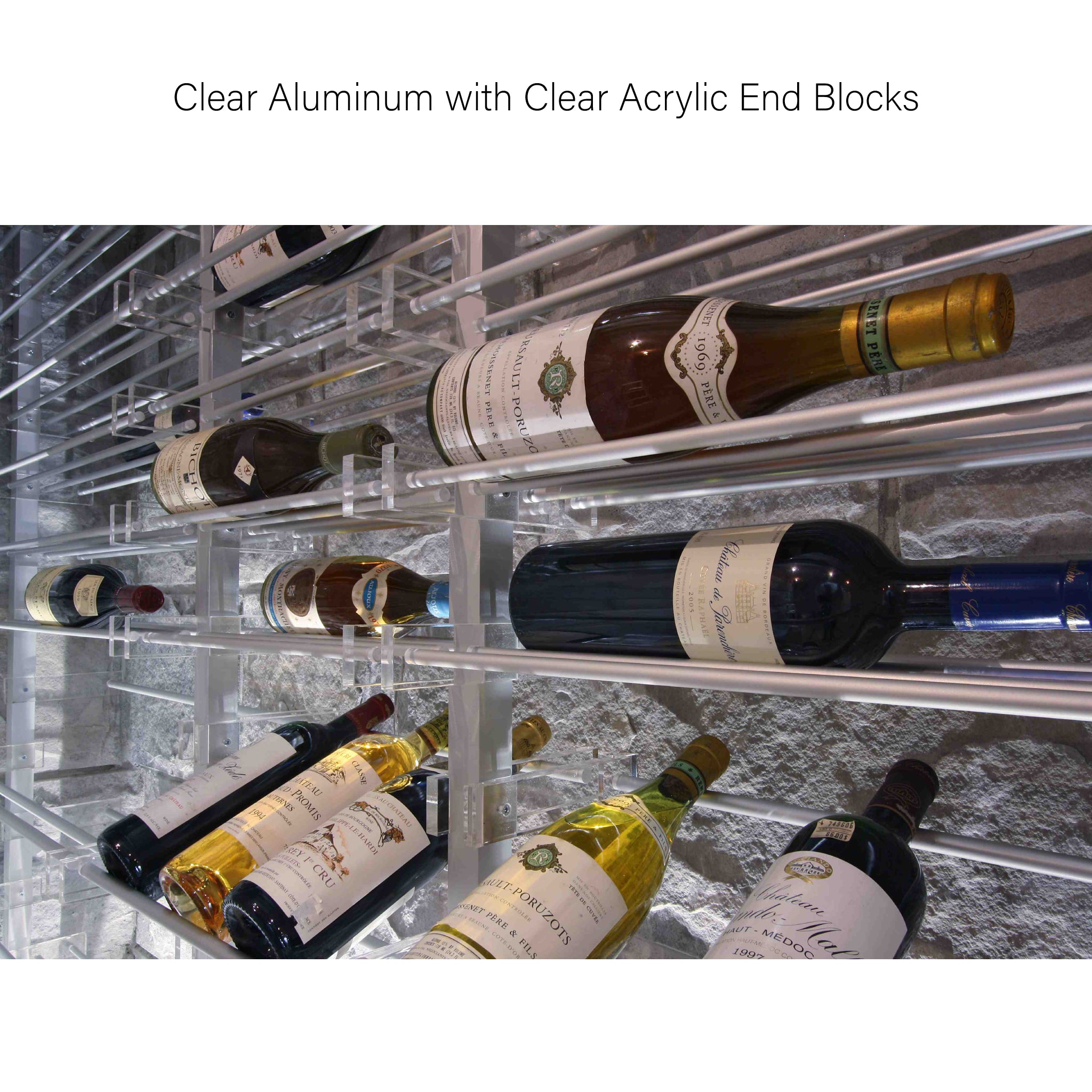 Millesime Streamline Wine Rack - 3 Bottle Deep & 9 Feet High – Blue ...