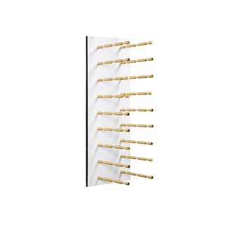 caption White Panel with Triple Deep Gold Pegs