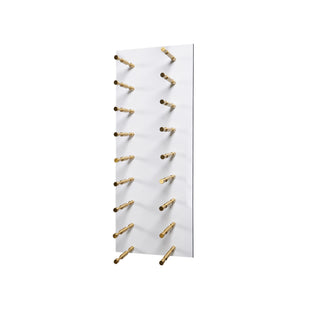 caption White Panel with Double Deep Gold Pegs