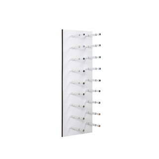 caption White Panel with Double Deep Polished Aluminum Pegs