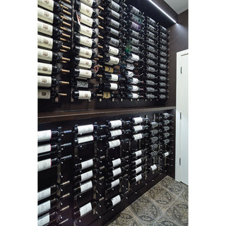 One Bottle Deep VintageView W Series Wine Racks Installed on Wall