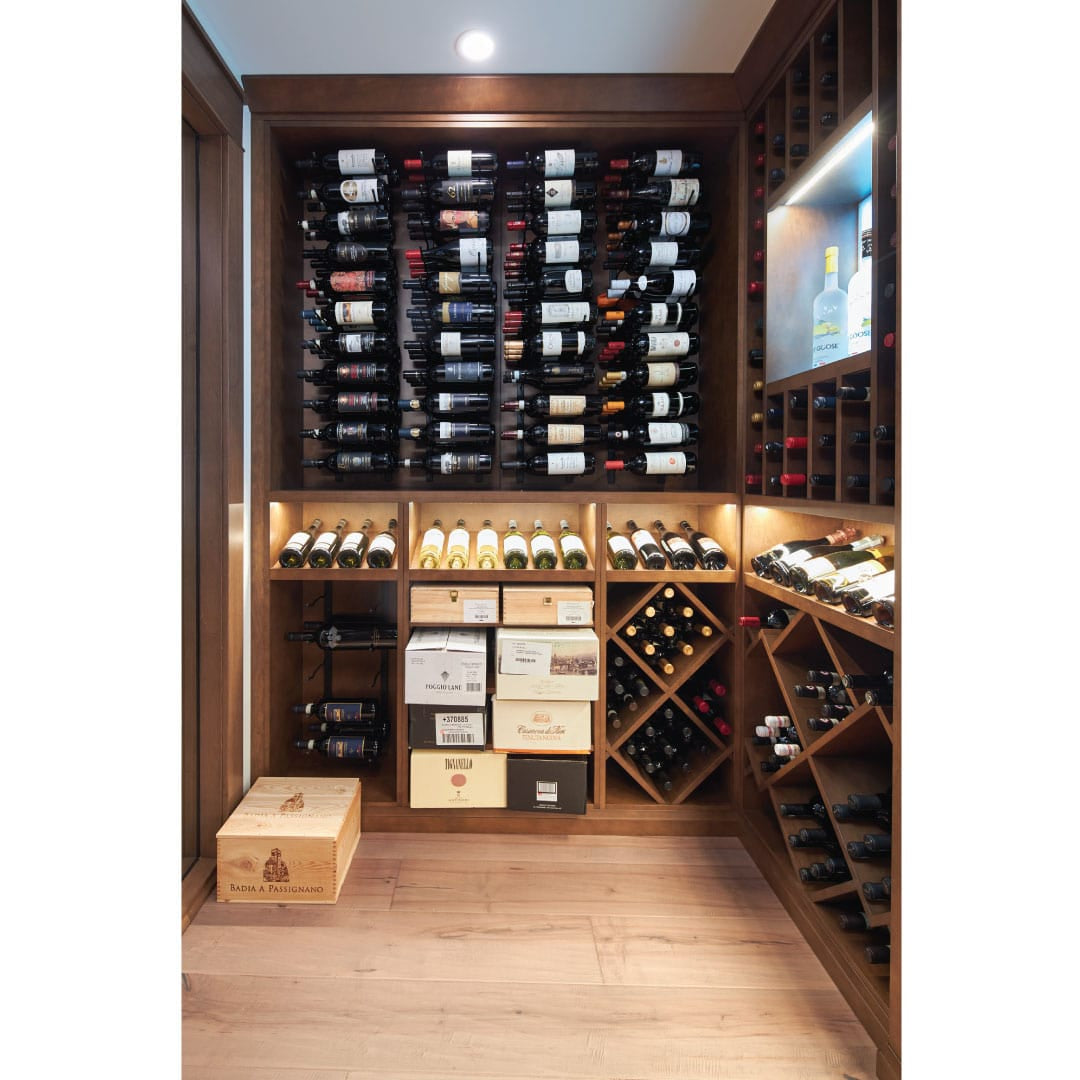 Racks for storing on sale wine in a cellar