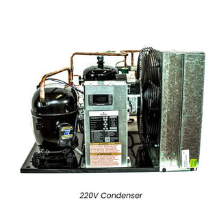 WhisperKOOL Platinum twin split cooling system 110V condenser internal view wine cellar cooling 