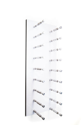 caption White Panel with Double Deep Milled Aluminum Pegs (discontinued peg finish, available while stock lasts)