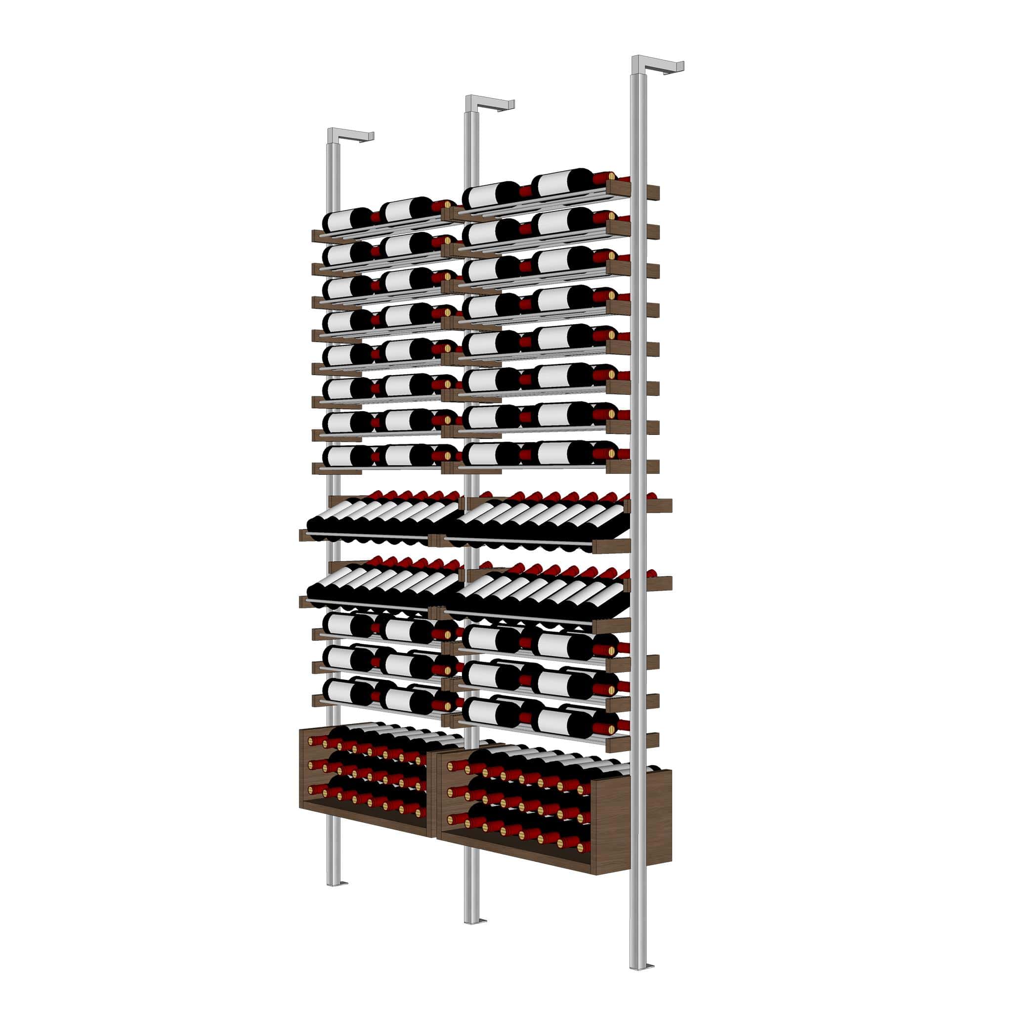 Tall wall discount mounted wine rack