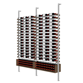 Millesime U Shelf Wine Rack -6 bottle wide 2 bottle deep  & 8 Feet High label view and cork forward wine rack and display