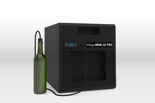 WhisperKOOL SC Pro 3000 cooling unit with a front-facing digital controller, featuring Advanced System Protection alarms to ensure optimal wine cellar conditions.